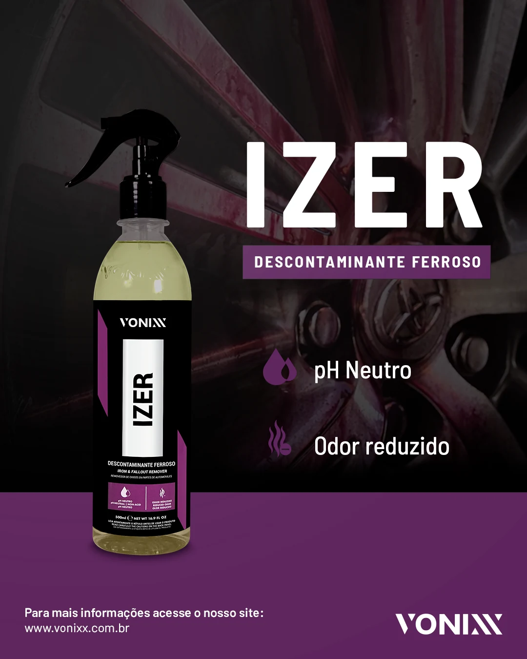 Izer — descontaminante ferroso, pH neutro